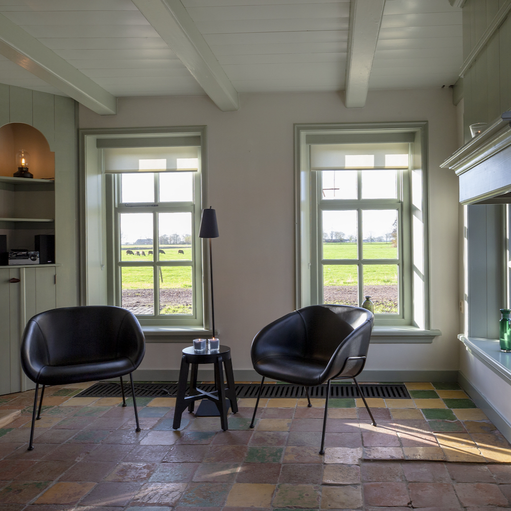Zitje in de woonkamer in de molen