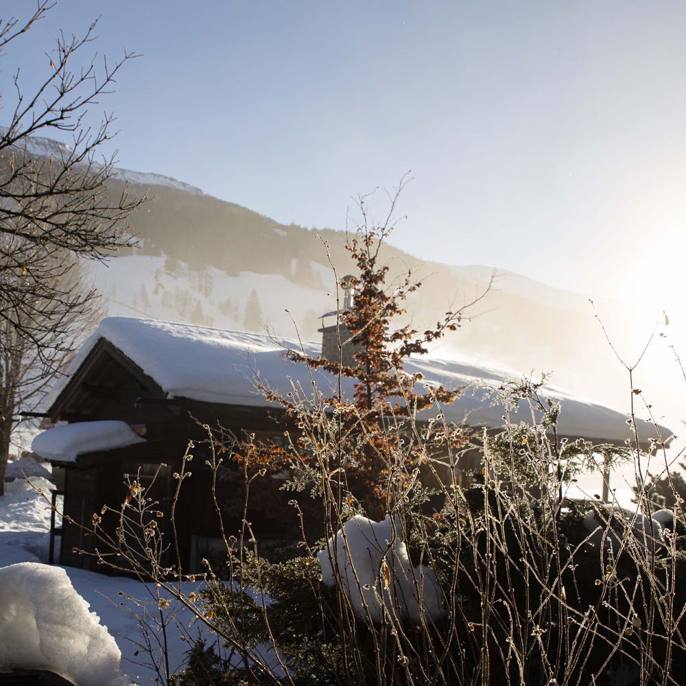 Berghut in de sneeuw in Oostenrijk