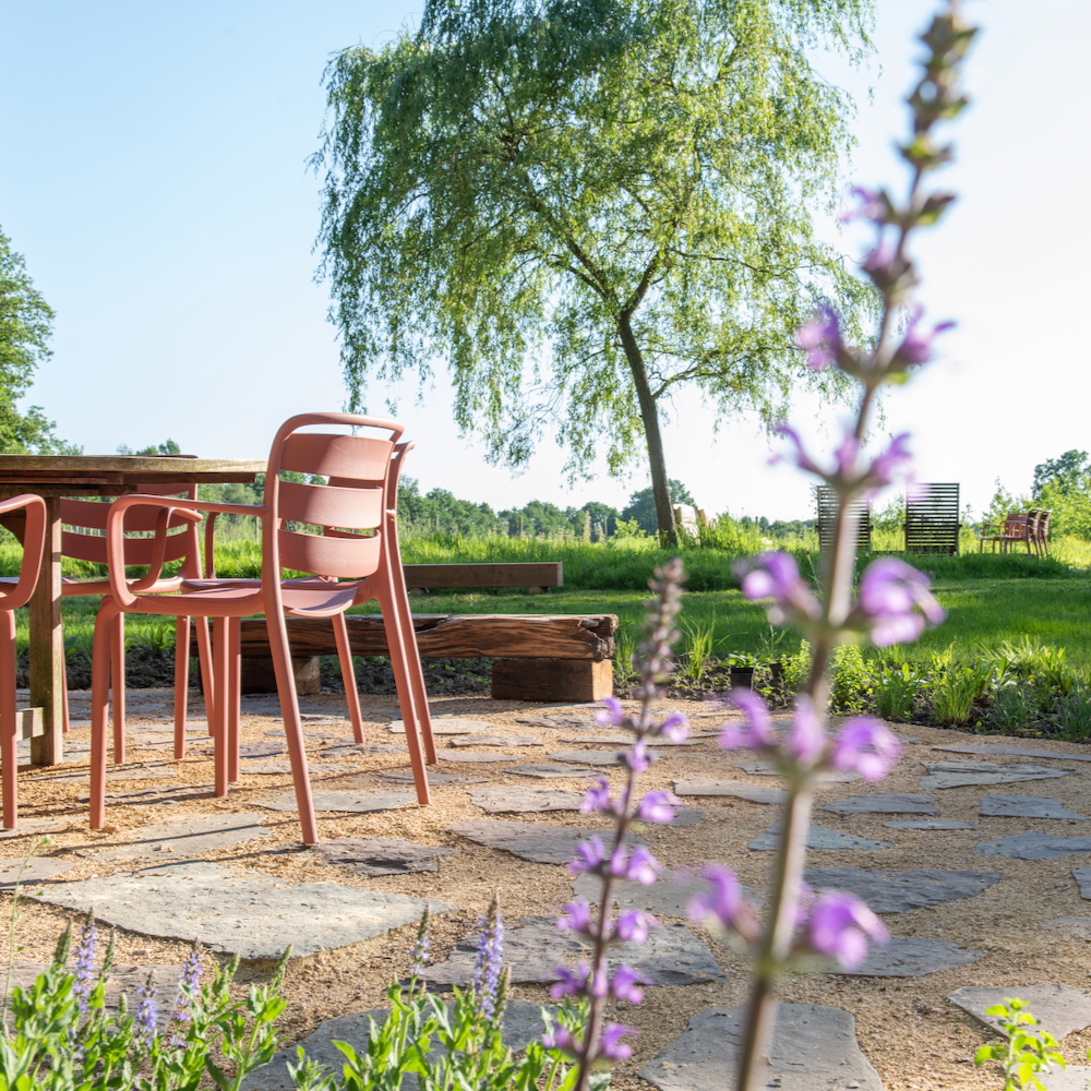 Vakantiehuis met buitenzitplek met uitzicht op de natuur in Oost-Vlaanderen