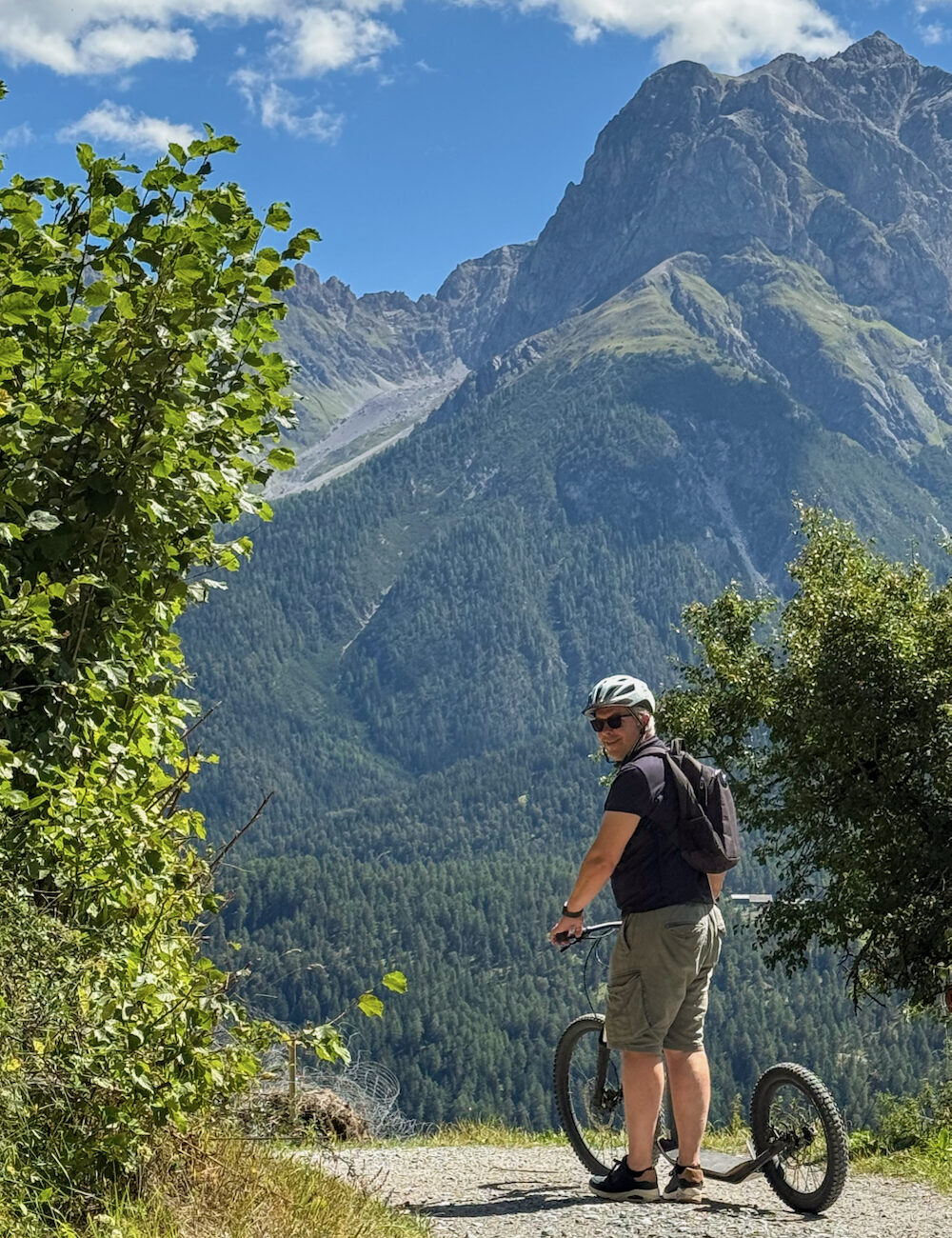 Trottinette in Unterengadin Zwitserland