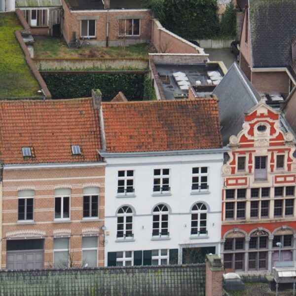 Blick von oben auf die historischen Gebäude