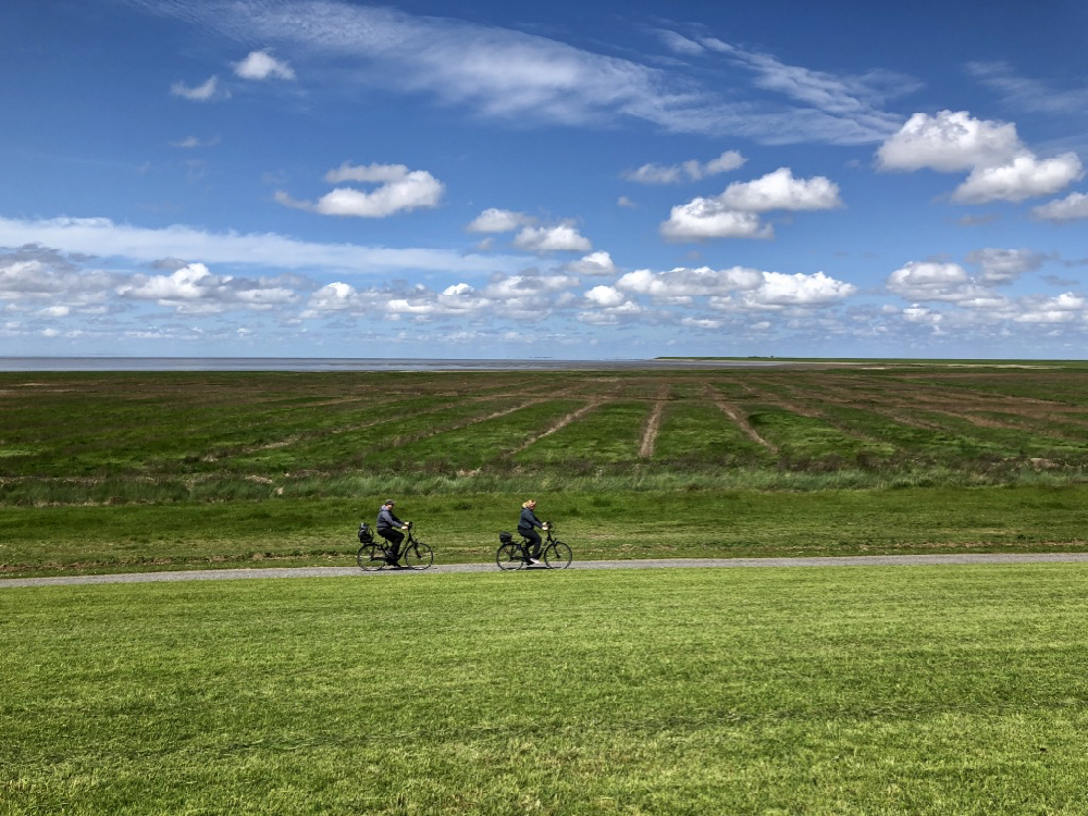 Radfahren in Niedersachsen, entlang der Wattenküste