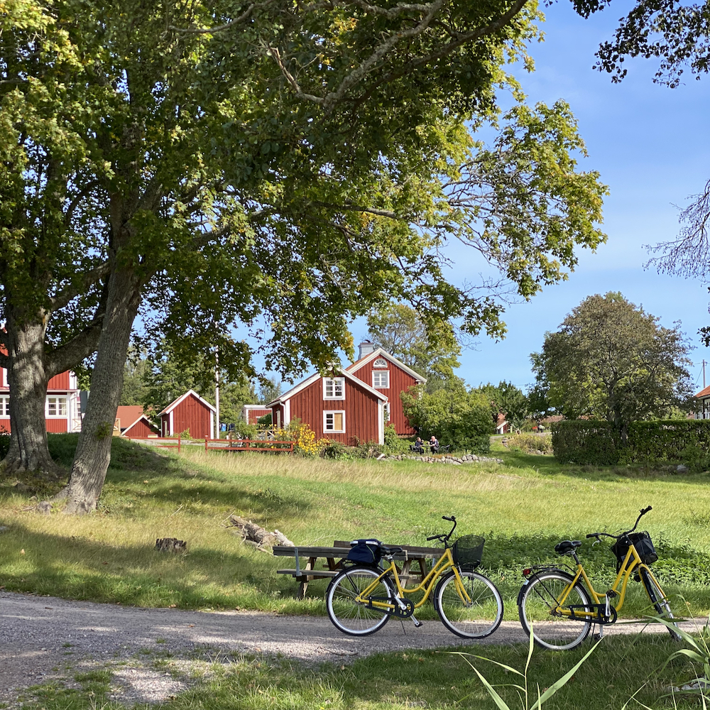 Radfahren entlang der Küste auf Hasselö