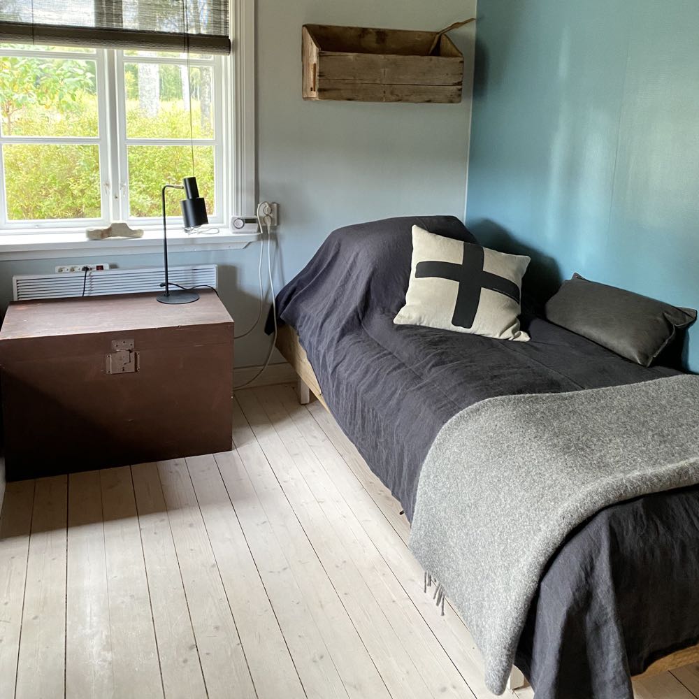 Kinderzimmer mit zwei Betten Ferienhaus Schweden Smaland