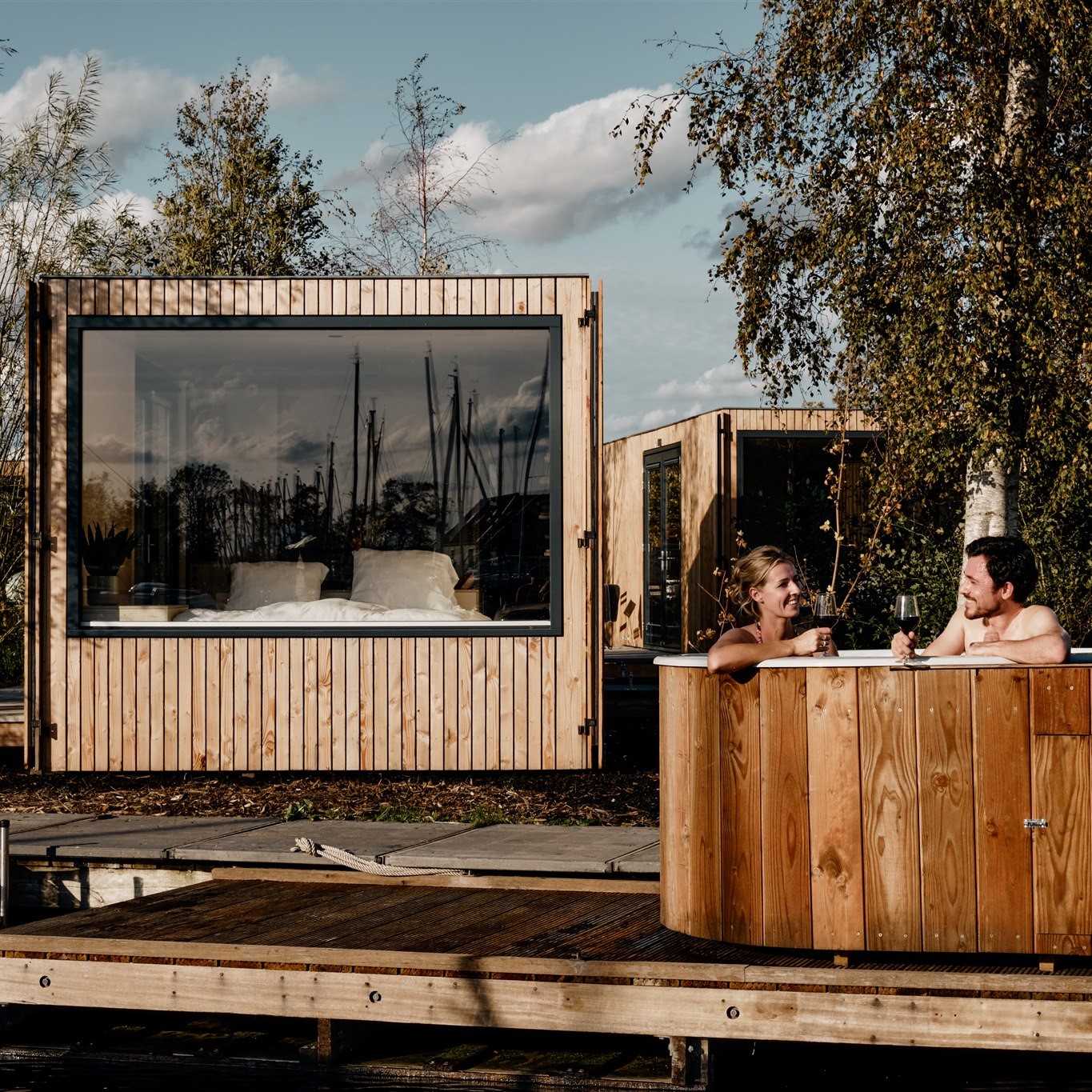 Schlafen auf dem Wasser in Vinkeveen