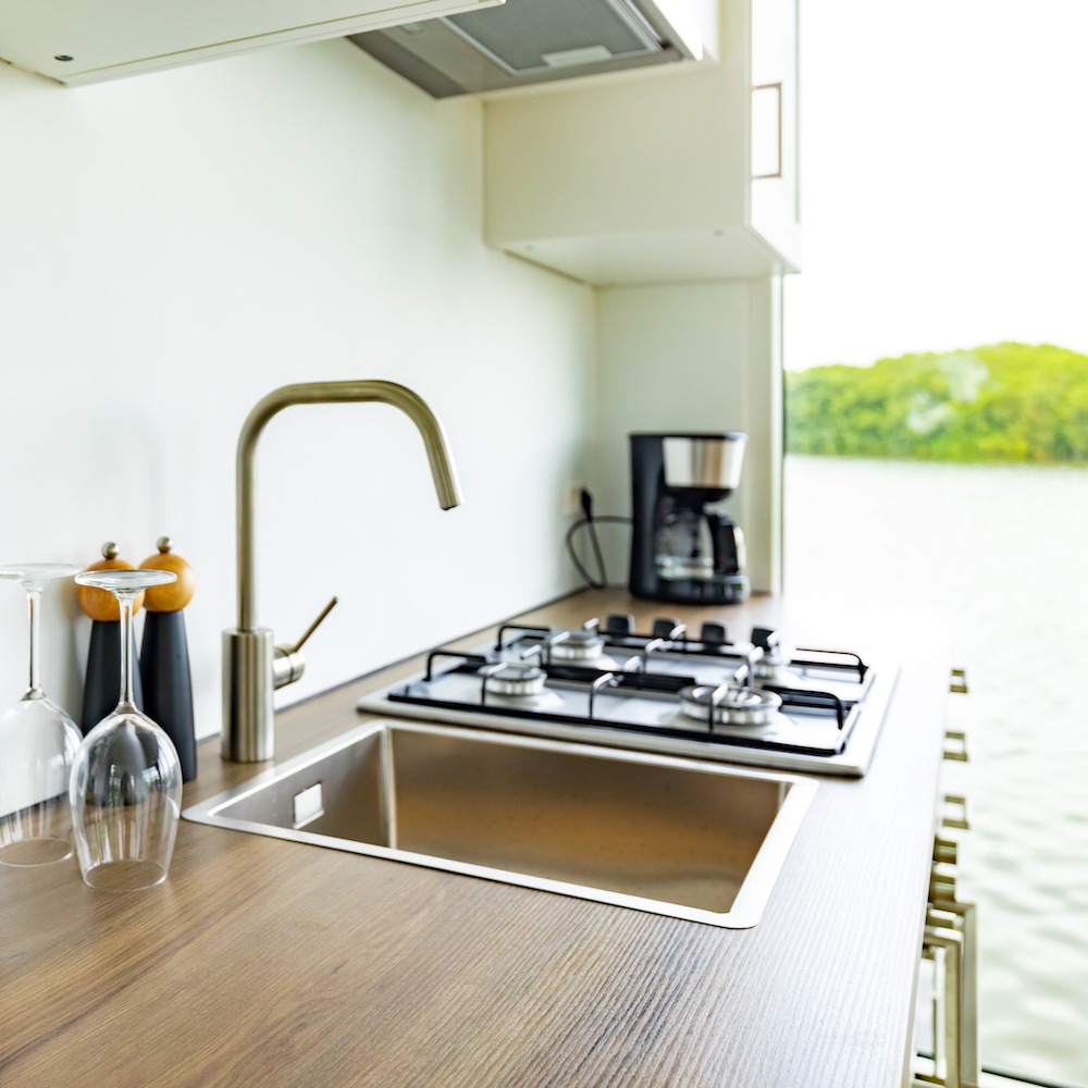 Küche im Segelferienhaus