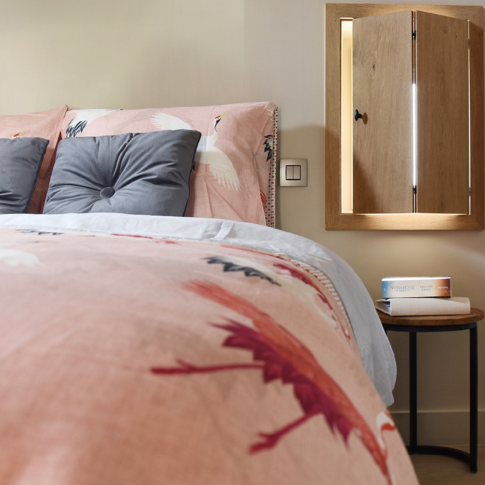 Bettwäsche im luxuriösen B&B-Zimmer