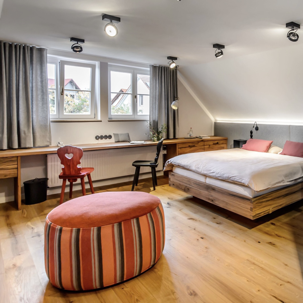 Geräumiges Hotelzimmer im Biohotel