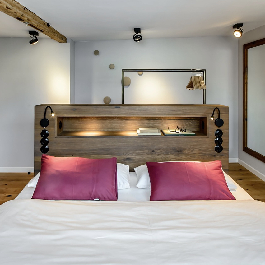 Bettkopf in einem Biohotel in Deutschland