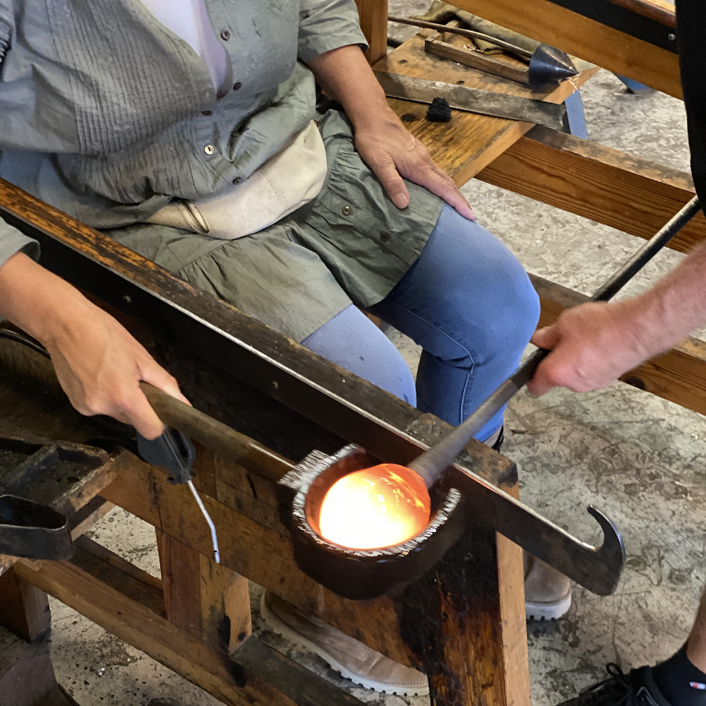 Glasmacherwerkstatt in Süd-Smaland