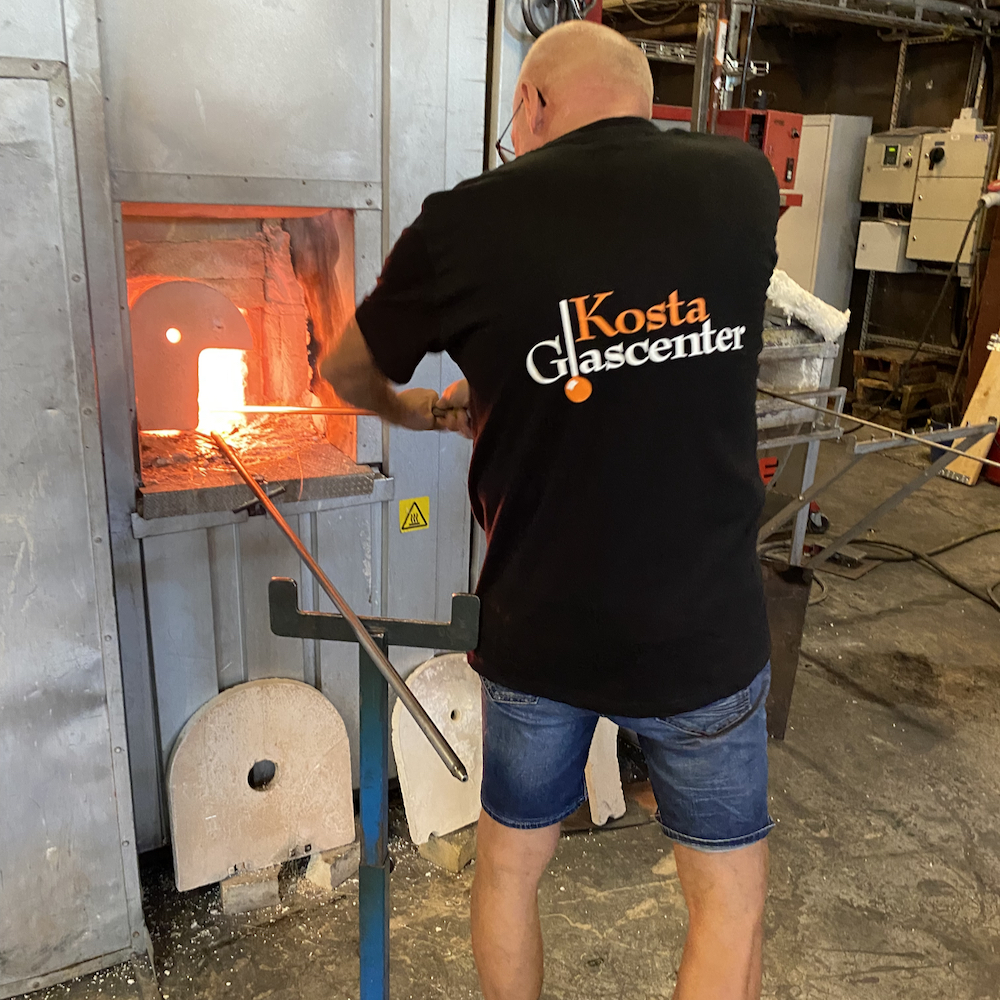 Eine Glaswerkstatt in Smaland, Schweden