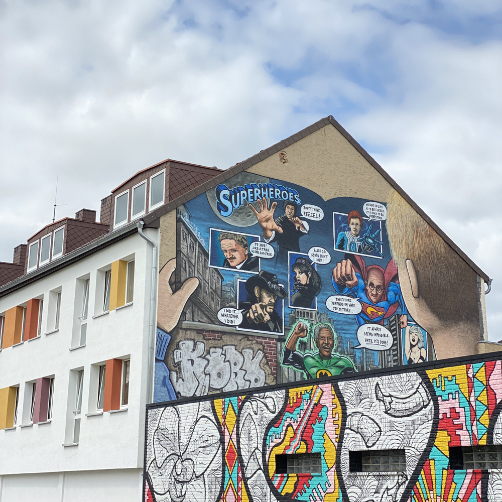 Straßenkunst in der Stadt