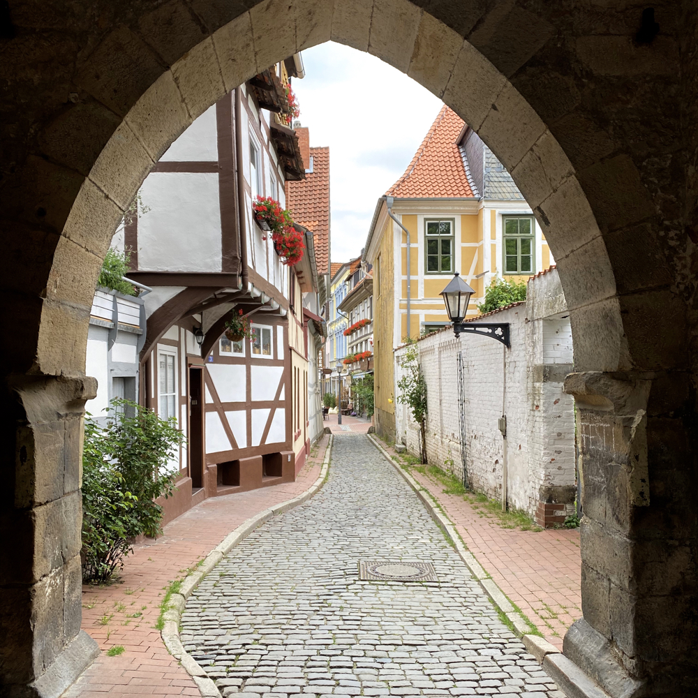 Blick in die Hildesheimer Altstadt.