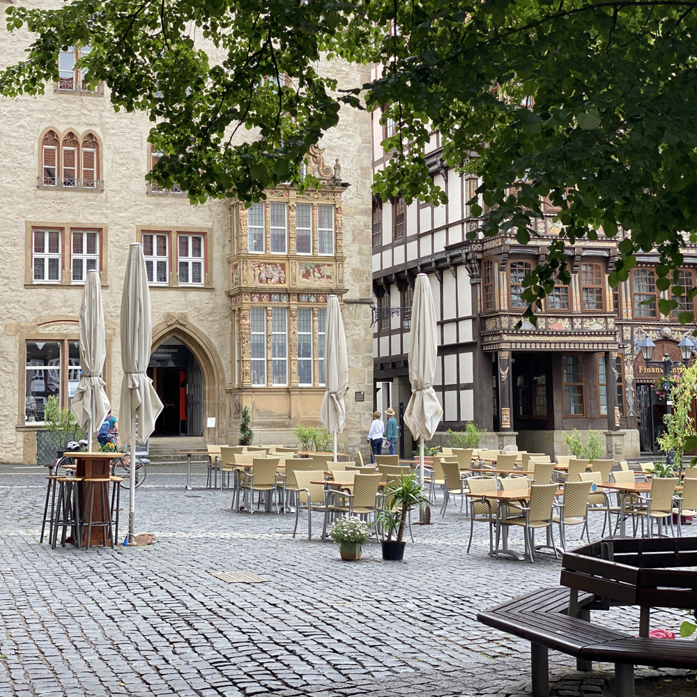 Blick durch das Zentrum von Hildesheim.