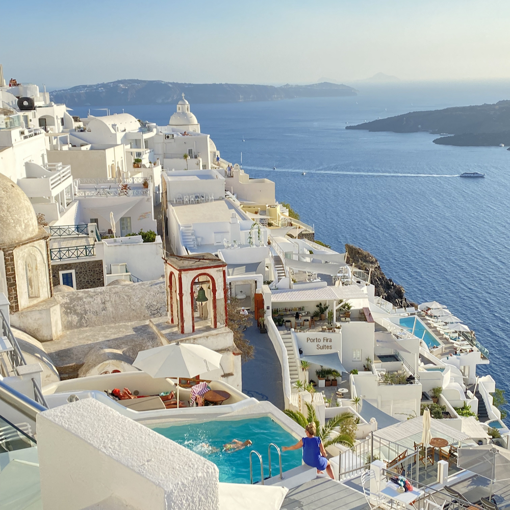 Blick auf Santorin