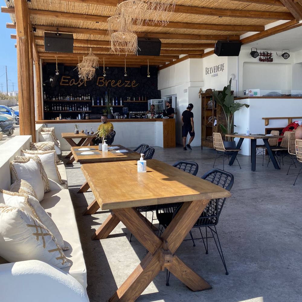 Interieur Strandbar Santorini