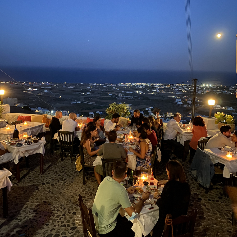 Terrasse im Abendlicht