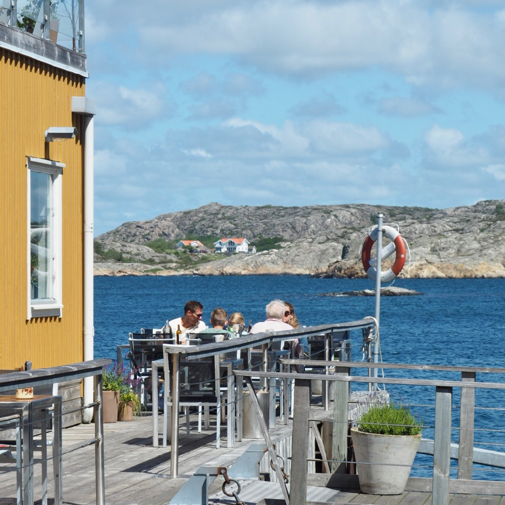 Terrasse am Meer im Restaurant
