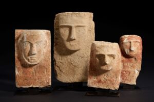 Group of four ancient funerary stelae from the Republic of Yemen c Victoria and Albert Museum London