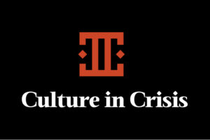 Cic logo above red on black padding