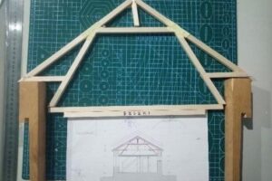 Photo 3 One of the design proposals for the roof reconstruction as a Hammer Beam structure 1 rotated