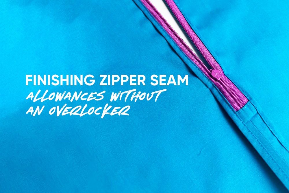Finishing zipper seam allowances without an overlocker