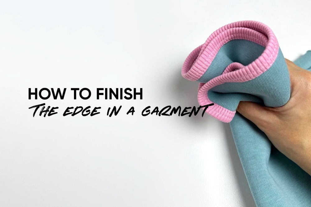 How to finish the edge in a garment using an elastic binding