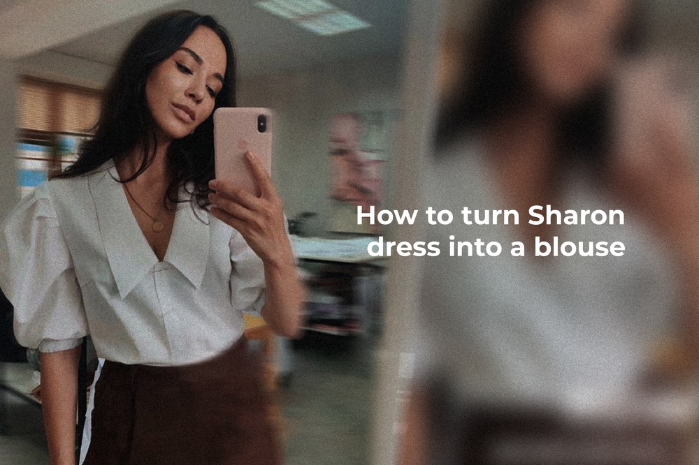 How to turn Sharon dress into a blouse