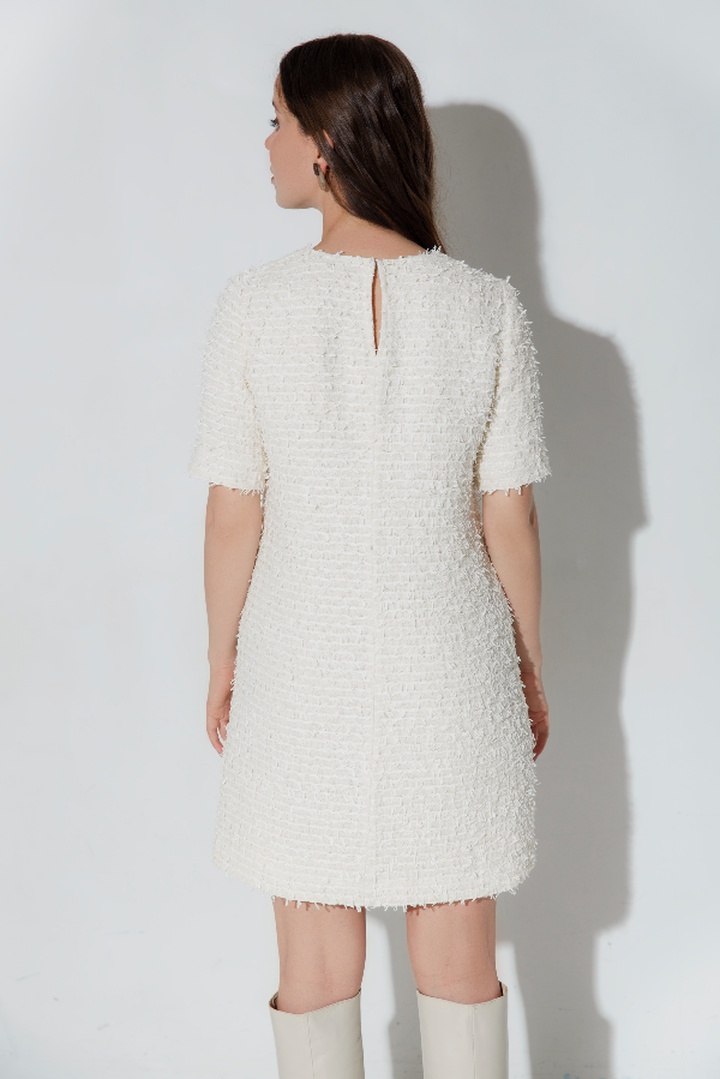 МК по пошиву платья А-образного силуэта из твида Сейлор