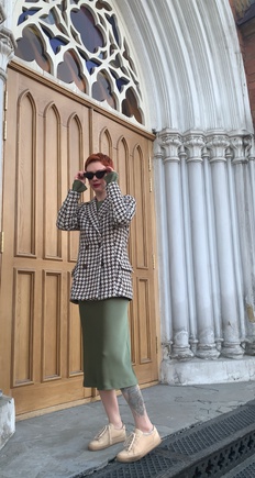 Полупальто в лапку