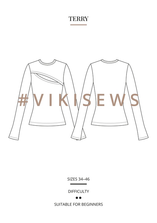 Terry long sleeve top