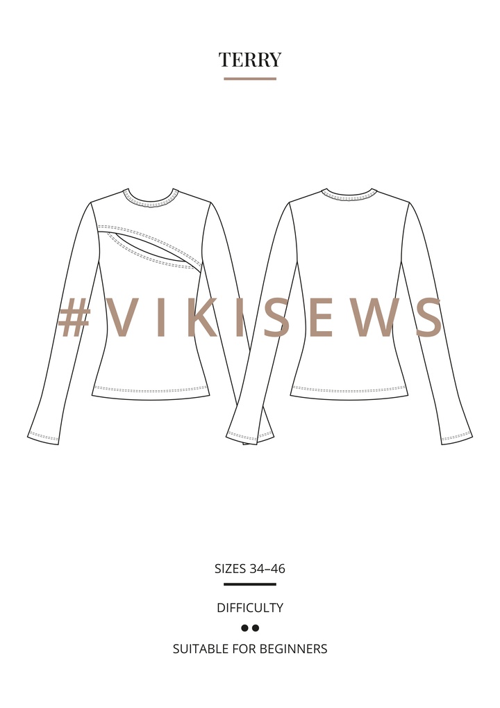 Terry long sleeve top