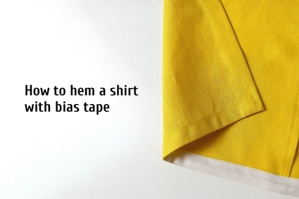 How to hem a shirt with bias tape