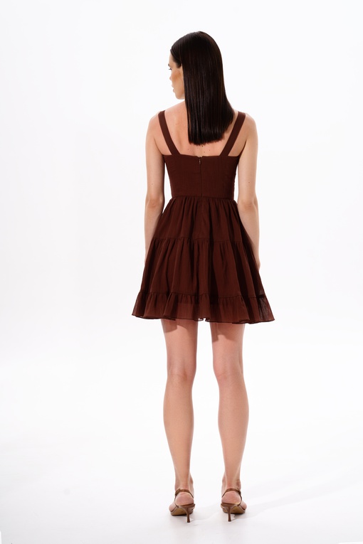 [ KIRSH ]★SMALL CHERRY FLARED PIQUE DRESS Cherry dress