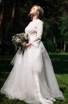 Отличная юбка для свадебного платья!