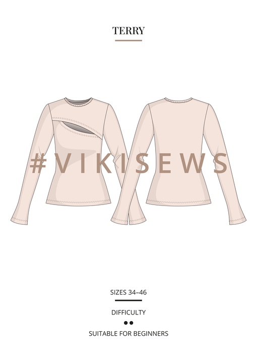 Terry long sleeve top