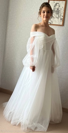 Нежное свадебное платье