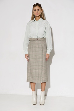 Юбка прямая с отлетной деталью Нина