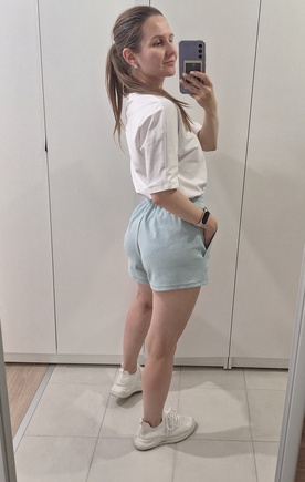 шорты из рибаны с перфорацией