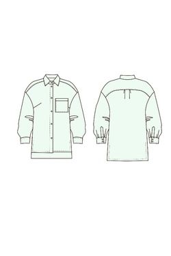 Блуза-рубашка прямого силуэта Рейчел