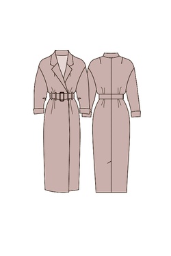 Платье с двубортной застежкой Ибби