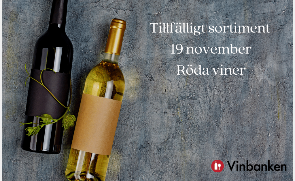 Tillfälligt sortiment röda viner