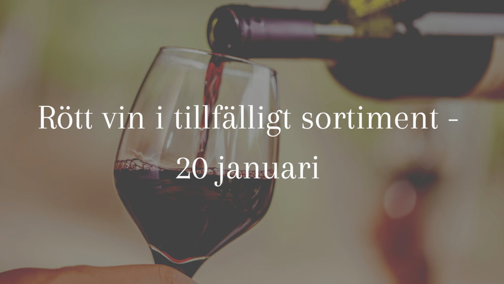 Rött vin 20 januari