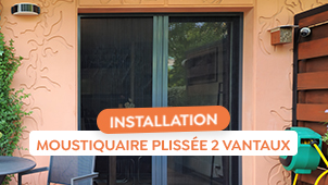 Comment installer une moustiquaire plisse  2 vantaux