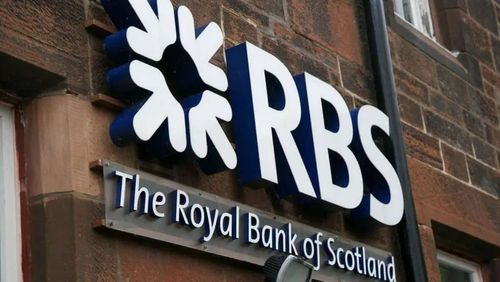 RBS logo mounted on wall surface