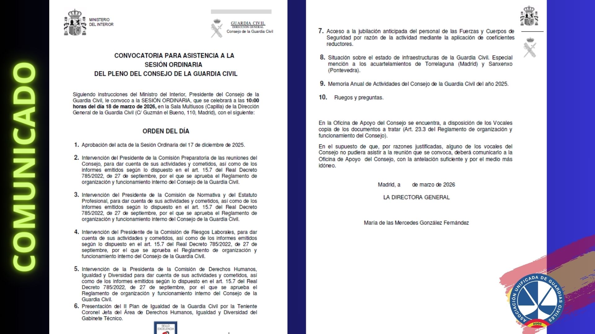 Jubilación anticipada en el Pleno del Consejo de la Guardia Civil (la hora de la verdad))