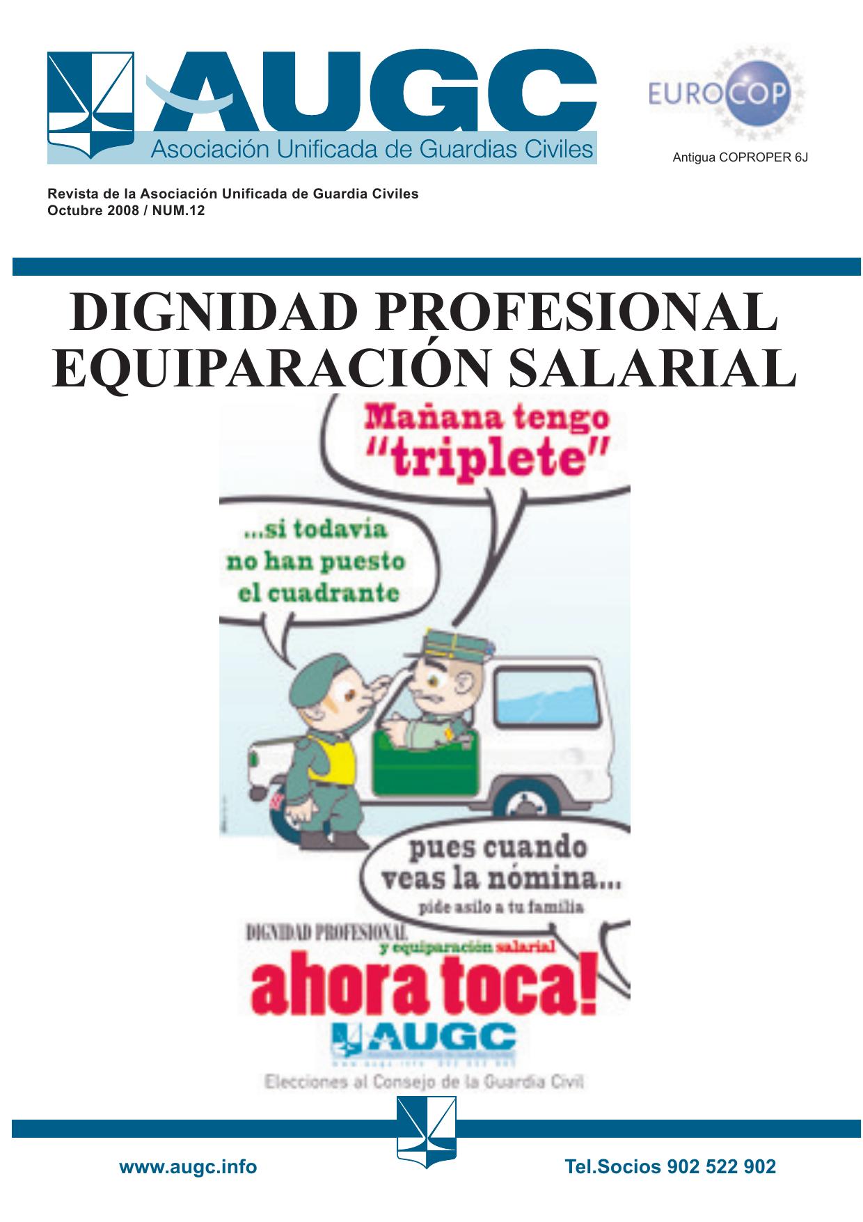 Portada Nº 12 — DIGNIDAD PROFESIONAL EQUIPARACIÓN SALARIAL — 01/10/2008