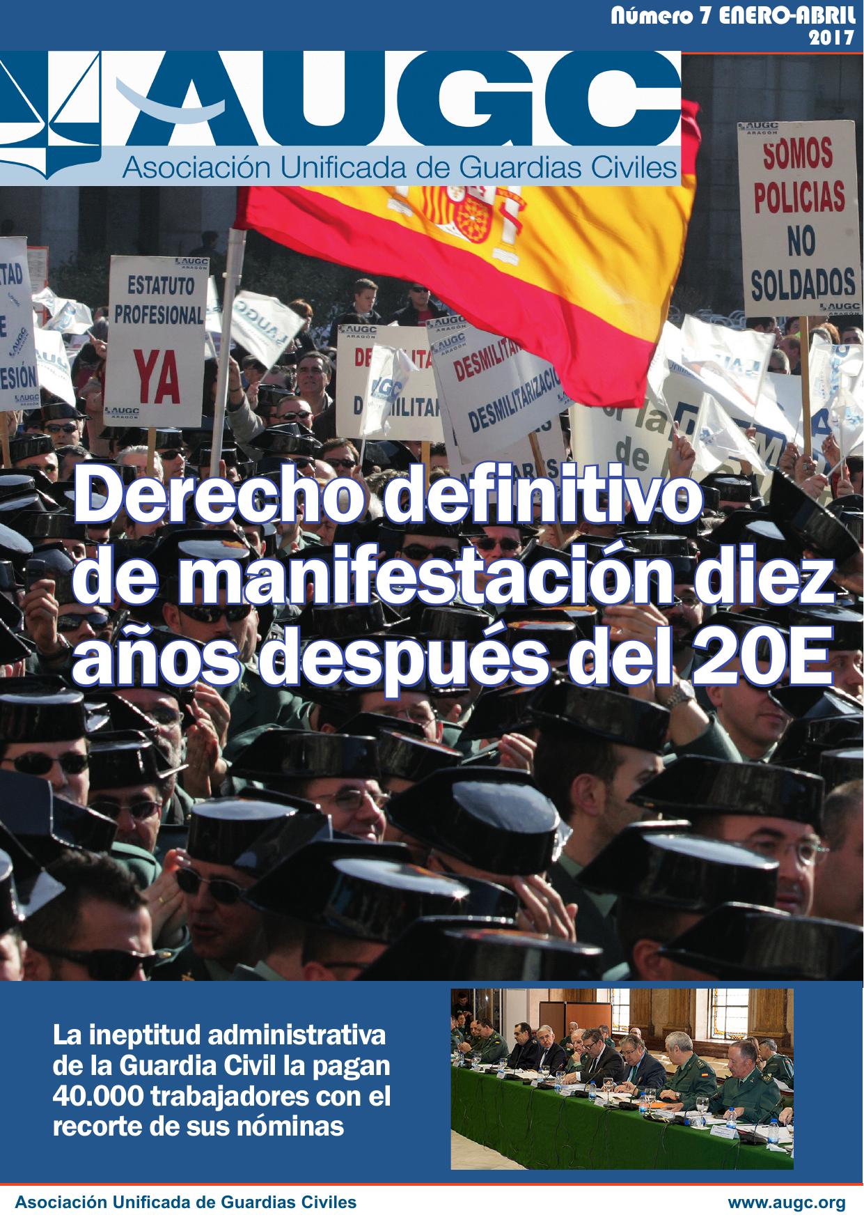 Portada Nº 7 — Derecho definitivo de manifestación diez años después del 20E — 01/01/2017