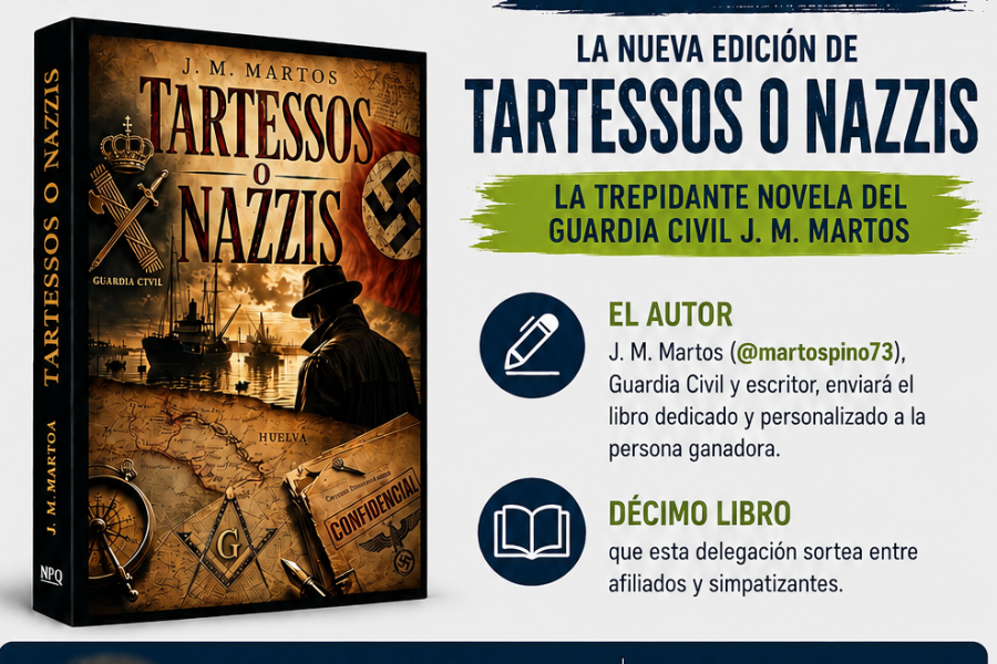 AUGC Bizkaia-Gipuzkoa sortea la nueva edición de "Tartessos o Nazzis", la trepidante novela del Guardia Civil J. M. Martos.