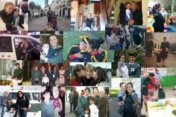 Guardias civiles y madres